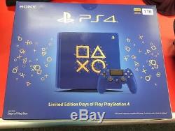 Ps4 Blue And Gold Limited Edition Days Of Play Brand New Sealed 1TB Slim System