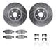 R1 Concepts Wgwh1-68014 Brake Disc And Pad Kits 2-wheel Set Front Coupe Sedan
