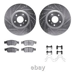 R1 Concepts WGWH1-68014 Brake Disc and Pad Kits 2-Wheel Set Front Coupe Sedan