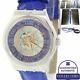 Rare Brand New Swatch Limited Tresor Magic Platinum Saz101 Watch Complete C8