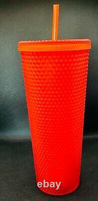 Rare Limited Edition 2019 Starbucks Studded Matte Red 24oz Tumbler Brand New