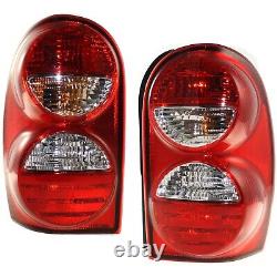 Rear Taillights Taillamps Left & Right Pair Set NEW for 05-07 Jeep Liberty