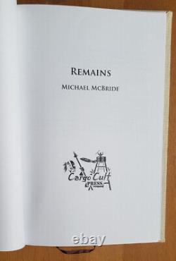 SIGNED Remains by Michael McBride Limited 1st Edition w Special Holder Brand Ne