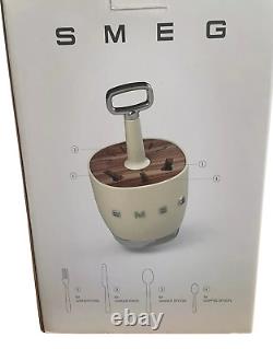 SMEG Brand New Cutlery Caddy Cream Color Limited Edition Cutlery Holder