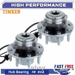 Set of 2 TIMKEN For 4WD Ford F-250 F-350 ABS Front Wheel Bearing & Hub Assembly