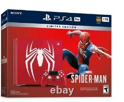 Sony PlayStation PS4 Pro 1TB Limited Edition Spider Man Console bundle brand new