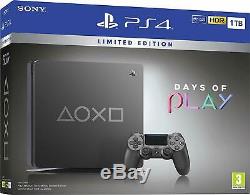 Sony Playstation PS4 1TB Days of Play Limited Edition Console, Black-Brand New