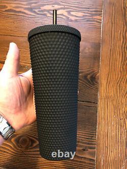 Starbucks LIMITED EDITION 24 oz Matte Black Studded Tumbler Cup 2021. Brand New