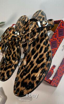 TORY BURCH MILLER LEOPARD SANDALS PATENT LEATHER SIZE 8 BRAND NEWNo Box