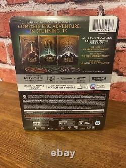 The Hobbit Trilogy 4K Digital Steelbook Box Set, Brand New Dented SEE Pictures
