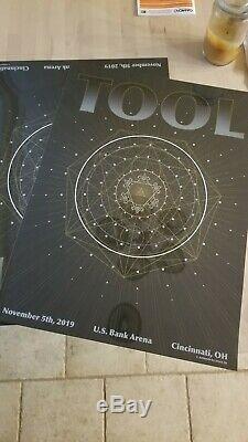 Tool Poster cincinnati 2019 tour limited edition two layers brand new. #208/650
