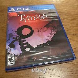 Typoman ps4 limited run games Brand New With 2 Cards Alternate Cover Typo Man