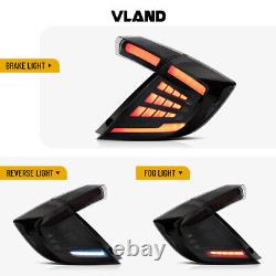 VLAND LED Tail Lights For 2016-2021 Honda Civic Hatchback 10th Gen withSequential