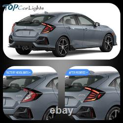VLAND LED Tail Lights For 2016-2021 Honda Civic Hatchback With Start-up Animation