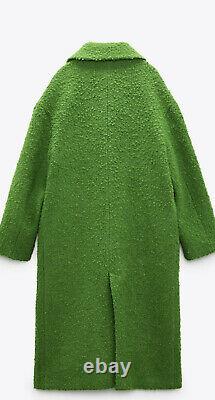 Zara Long Coat Limited Edition Moss Green Size S Bloggers Fav Brand New