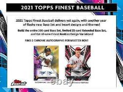 2021 Topps Finest Baseball Hobby Box Nouvelle Marque Scellée Livraison De Priorité Gratuite
