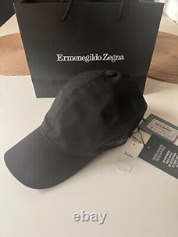375 $ Nouveau! Ermenegildo Zegna Edition Limitée Navy Cap Homme Marque Nouveau
