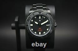40mm Seiko Nh35 Black Sinn U1 Hommage Custom Modded Watch Brand New