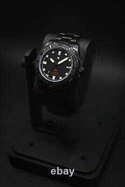 40mm Seiko Nh35 Black Sinn U1 Hommage Custom Modded Watch Brand New