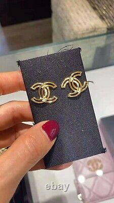 Authentic Chanel Earings Double C Limited Edition Brand New With Box