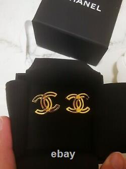 Authentic Chanel Earings Double C Limited Edition Brand New With Box