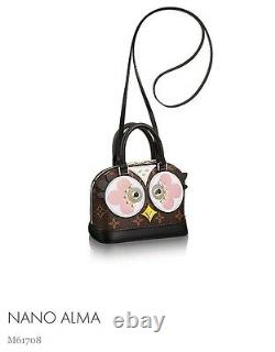 Authentique Louis Vuitton Limited Edition Alma Nano Owl Flambant Neuf