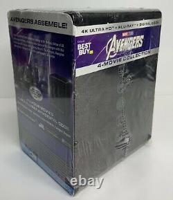 Avengers 4-movie Collection Steelbook, 4k Ultra Hd Blu-ray, Blu-ray Brand Nouveau