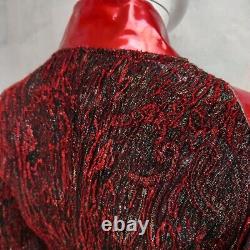 Blazer Femme Veste Mode Italienne Marque Large Rouge Noir Brevet De Luxe Automne