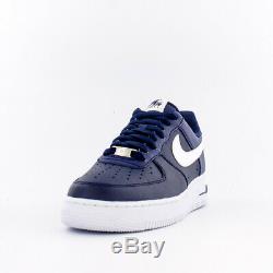 Brand New Nike Air Force 1 De Basket-ball En Cuir Chaussures De Sport Midnight Blue & White