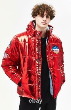 Champion Nasa Metallic Red Puffer Limited Edition 3 Patch Men Jacket (flambant Neuf)