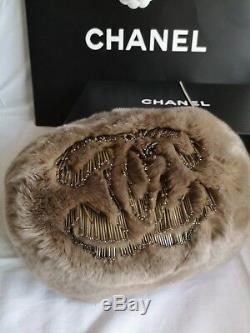 Chanel Sac De Fourrure De Lapin Muff Avec Chaîne Brand New 100% Édition Limitée Authentique