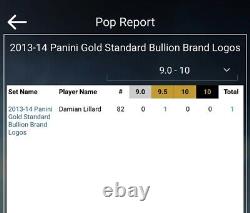 Damian Lillard 2013-14 Gold Standard Bullion Marque Logos Logoman Tag 2/2 Bgs 9.5