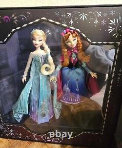 Disney FROZEN Ensemble de poupées de collection Anna et Elsa Édition limitée Tout neuf