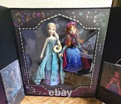 Disney FROZEN Ensemble de poupées de collection Anna et Elsa Édition limitée Tout neuf