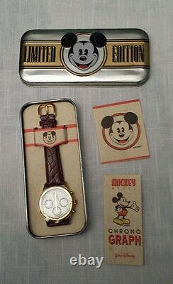 Disney Mickey Mouse Chronographe Edition Limitée/très Rare/marque Newithnever Worn