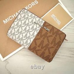 Édition limitée NOUVEAU PORTFEUILLE PLIANT MICHAEL KORS BICOLOR PORTFEUILLE BI-FOLD