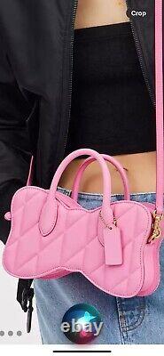 Édition limitée Tout neuf Sac Coach BOW Vivid Pink Runaway Tote Crossbody Bag