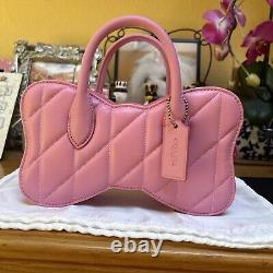 Édition limitée Tout neuf Sac Coach BOW Vivid Pink Runaway Tote Crossbody Bag