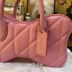 Édition limitée Tout neuf Sac Coach BOW Vivid Pink Runaway Tote Crossbody Bag