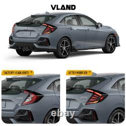 Feux arrière LED VLAND pour Honda Civic Hatchback 10e génération avec séquentiel 2016-2021