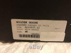 Golden Goose Deluxe Brand Ggdb Baskets Blanches En Édition Limitée, Taille 12, Taille 45