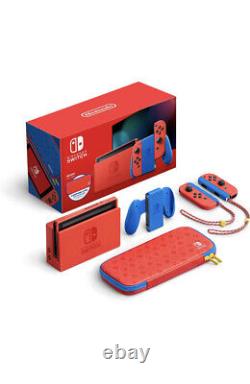 Interrupteur Nintendo Mario Red & Blue Édition. Édition Limitée Spéciale. Nouveauté