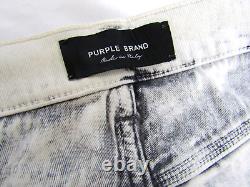 Jean pour homme en édition limitée Purple Brand P001, taille 40, effet usé.