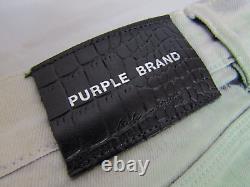 Jean pour homme en édition limitée Purple Brand P001, taille 40, effet usé.