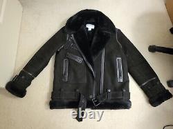 L'arrivals Moya Limited Edition Oversize Black Shearling Jacket M Brand New