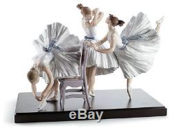 Lladro # 8476 Backstage Ballet Limited Edition Marque Nib 3 Ballerines Filles F / Sh