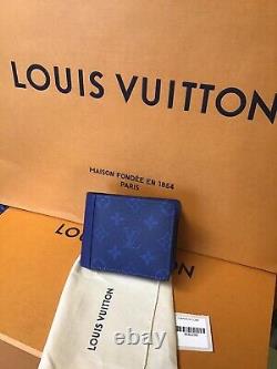 Louis Vuitton Portefeuille Multiple Cobalt Blue Monogram Brand New M30299 Déclassé