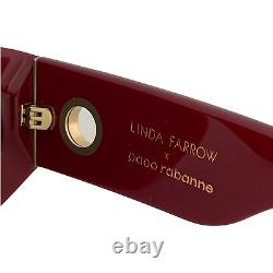 Marque de lunettes de soleil LINDA FARROW Édition Limitée Mod JANE Rouge Super Original