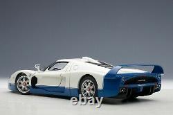 Maserati Mc12 Road Car Pearl White & Blue 118 Par Autoart 75801 Flambant Neuf