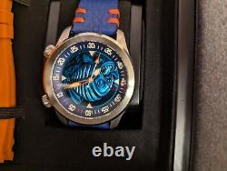 NOUVELLE montre Piranha bleue en édition limitée RARE OCEAN CRAWLER